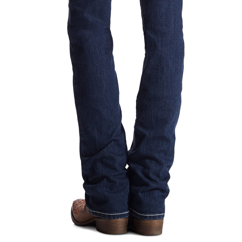 Ariat Women's R.E.A.L. Mid Rise Stretch Icon Stackable Straight Leg Jean