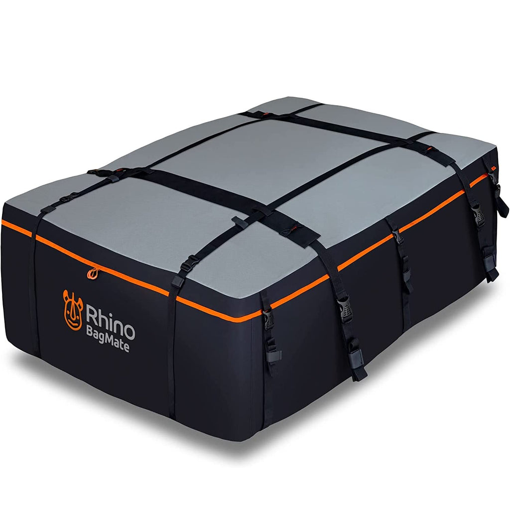 19 Cubic Feet Roof Bag – Safety Tested Heavy-Duty Waterproof Rooftop Cargo Carrier for All Cars & SUVs (with or Without Rack) – Includes Protective Mat & Storage Bag – Military-Grade 840D PVC