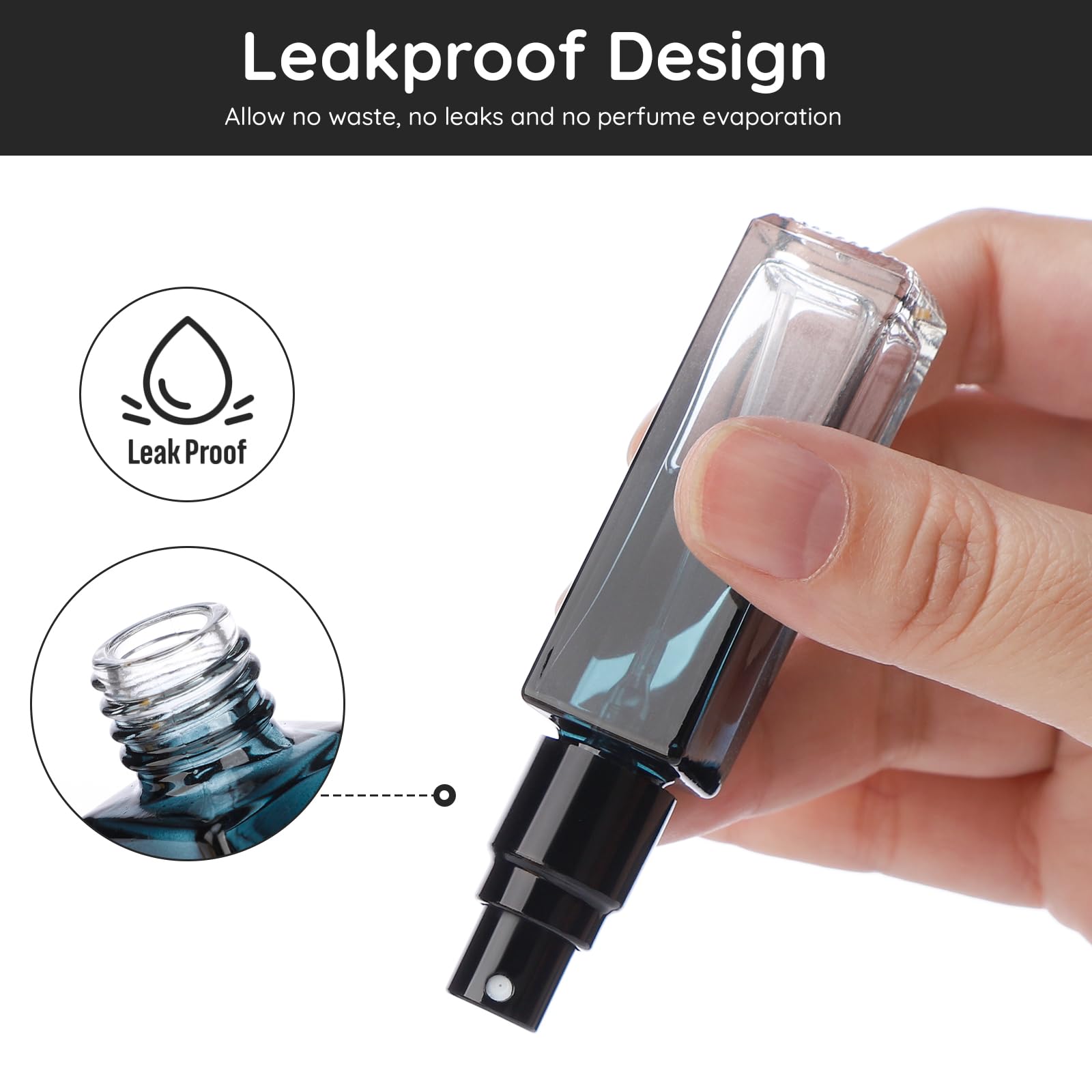 Segbeauty 0.34oz Mini Perfume Spray Bottles, 10Pack 10ml Glass Travel Perfume Atomizer Refillable, Small Empty Cologne Atomizer for Frangrance, Sample Cologne Bottles Sprayer with Refill Tool