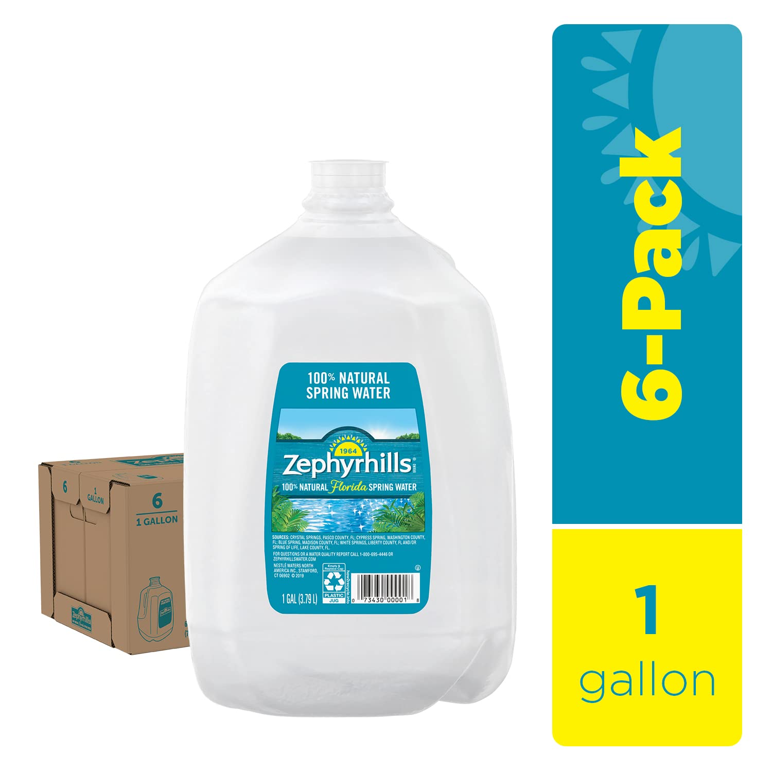 Zephyrhills Spring Water, 8 oz Mini Bottles, 48 Pack (3 Cases)