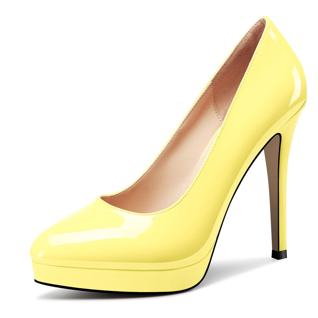 Castamere Womens High Heels Platform Pumps Slip-on Stilettos 12CM Heel Office Dress Shoes