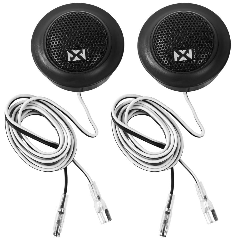 NVX NSP35 3.5" Car Speakers, 200W Max, 70W RMS, 2-Way Coaxial w/Silk Dome Tweeters & Built-in X-Overs, Easy to Install in Cars/Trucks/Doors (Pair)