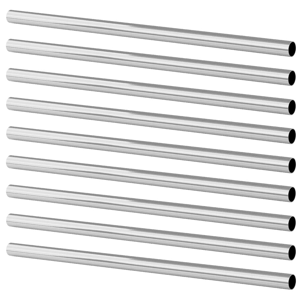 1" OD 304 Stainless Steel Tube, Thickened Pipe Wall & Weldable Tubing, Round Metal Pipe Industrial Straight Tube 10 inch Length (2 Pcs)