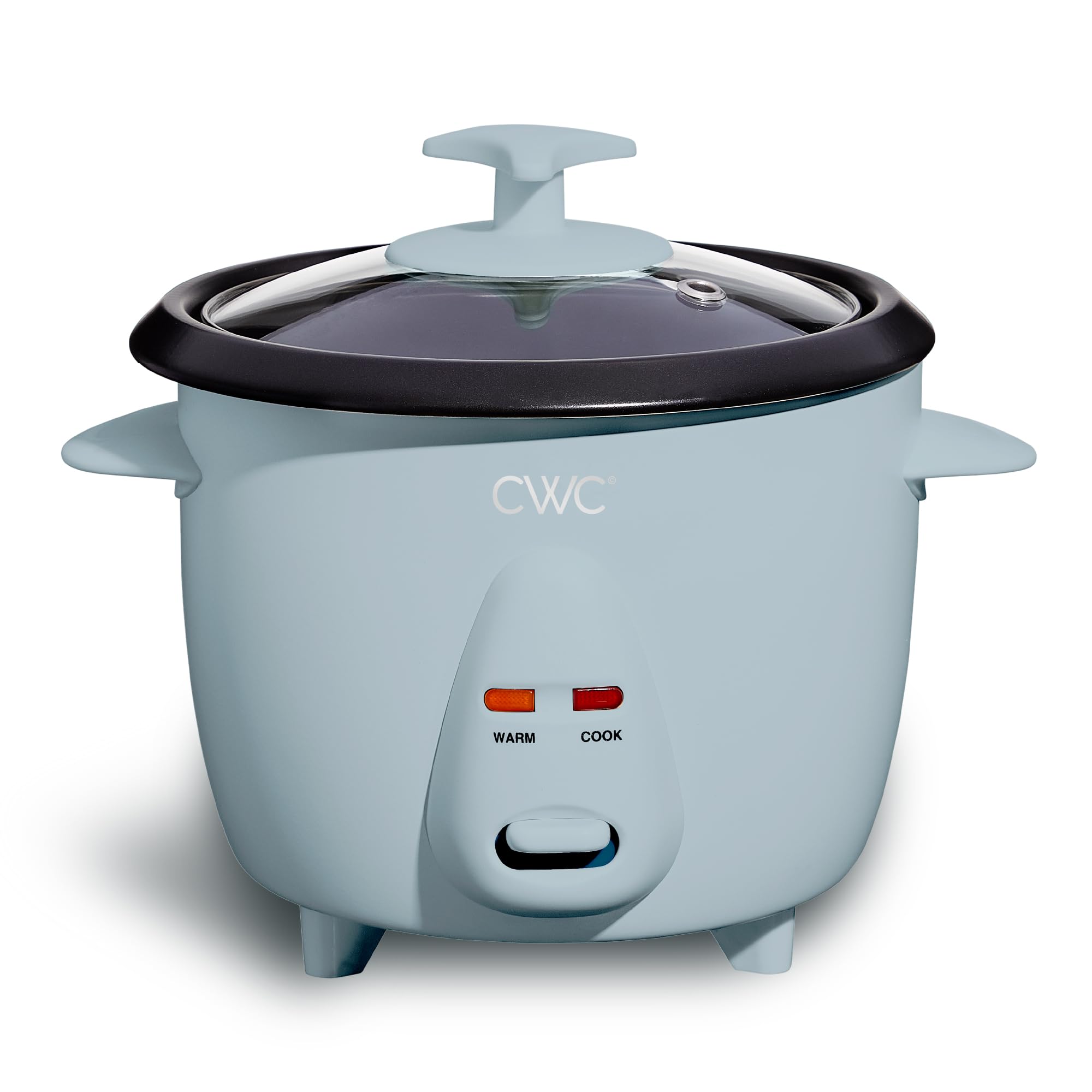 COOK WITH COLOR 6 Cup Rice Cooker 300W - Effortless Cooking and Perfectly, Cooks 3 Cups of Raw Rice for 6 Cups of Cooked Rice, Floral Blue
