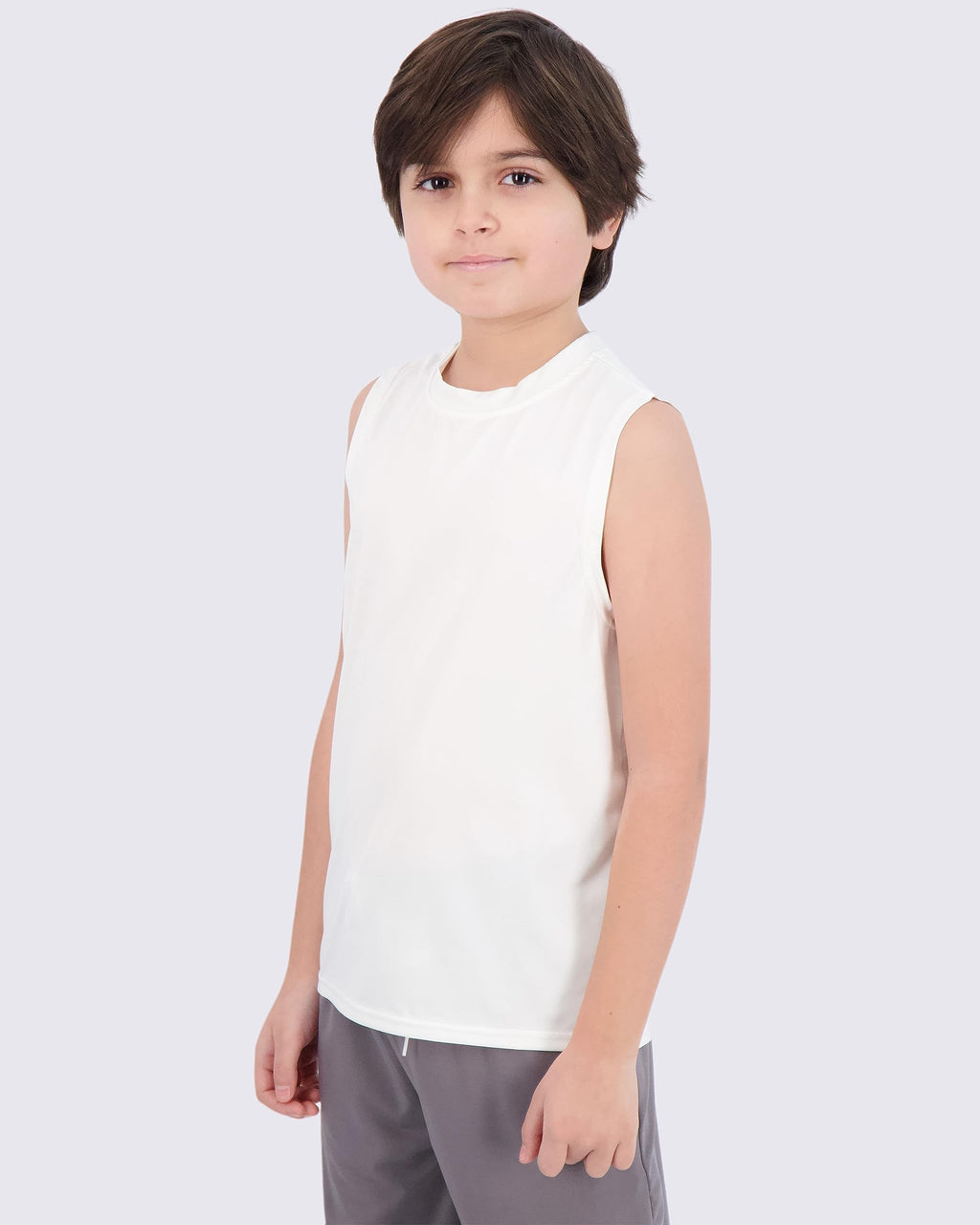 Real Essentials 5 Pack: Boys Dry-Fit Active Athletic Performance Tank Top