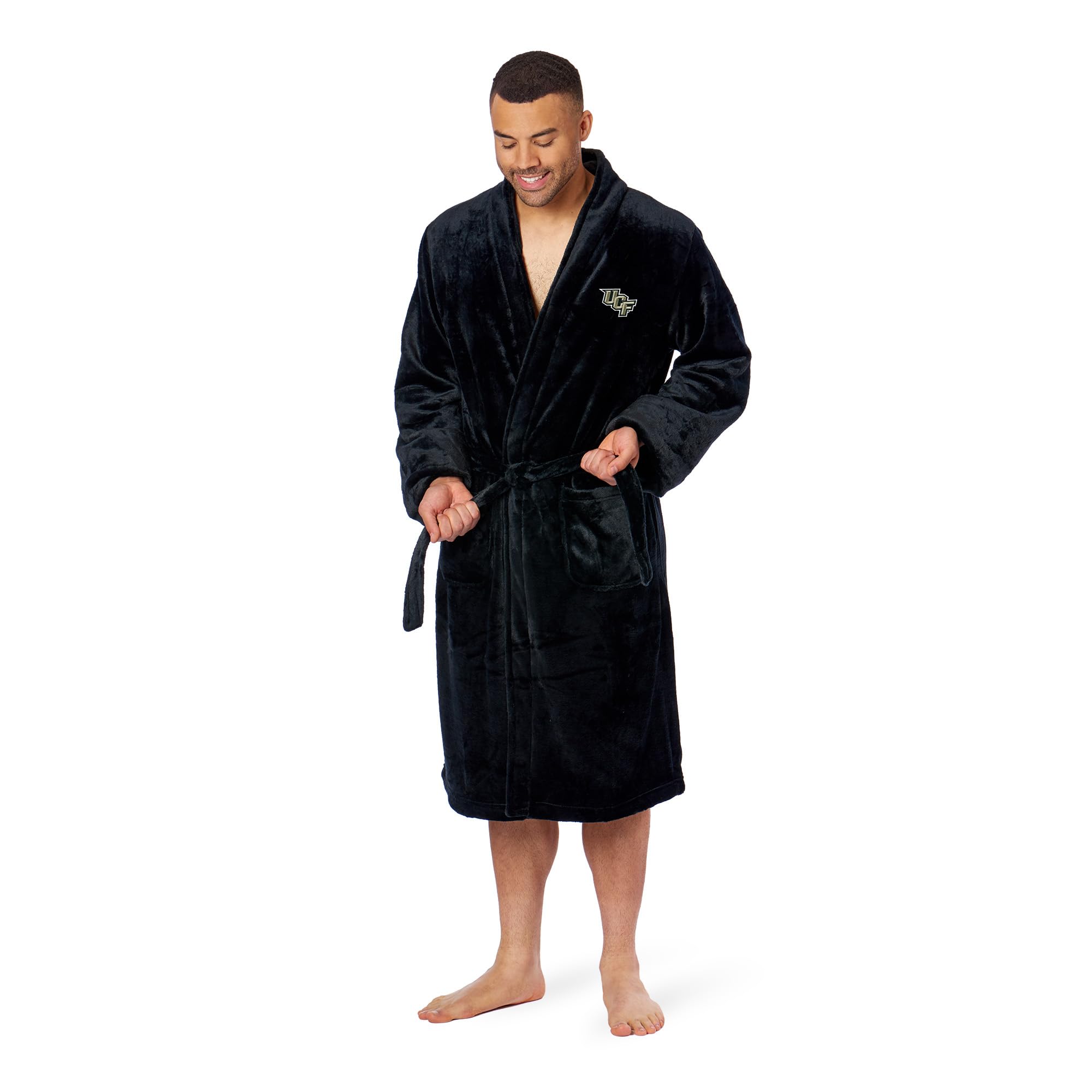 Northwest NCAA Adult Unisex Silk Touch Bathrobe, Officially Licensed Loungewear, Soft Plush Polyester