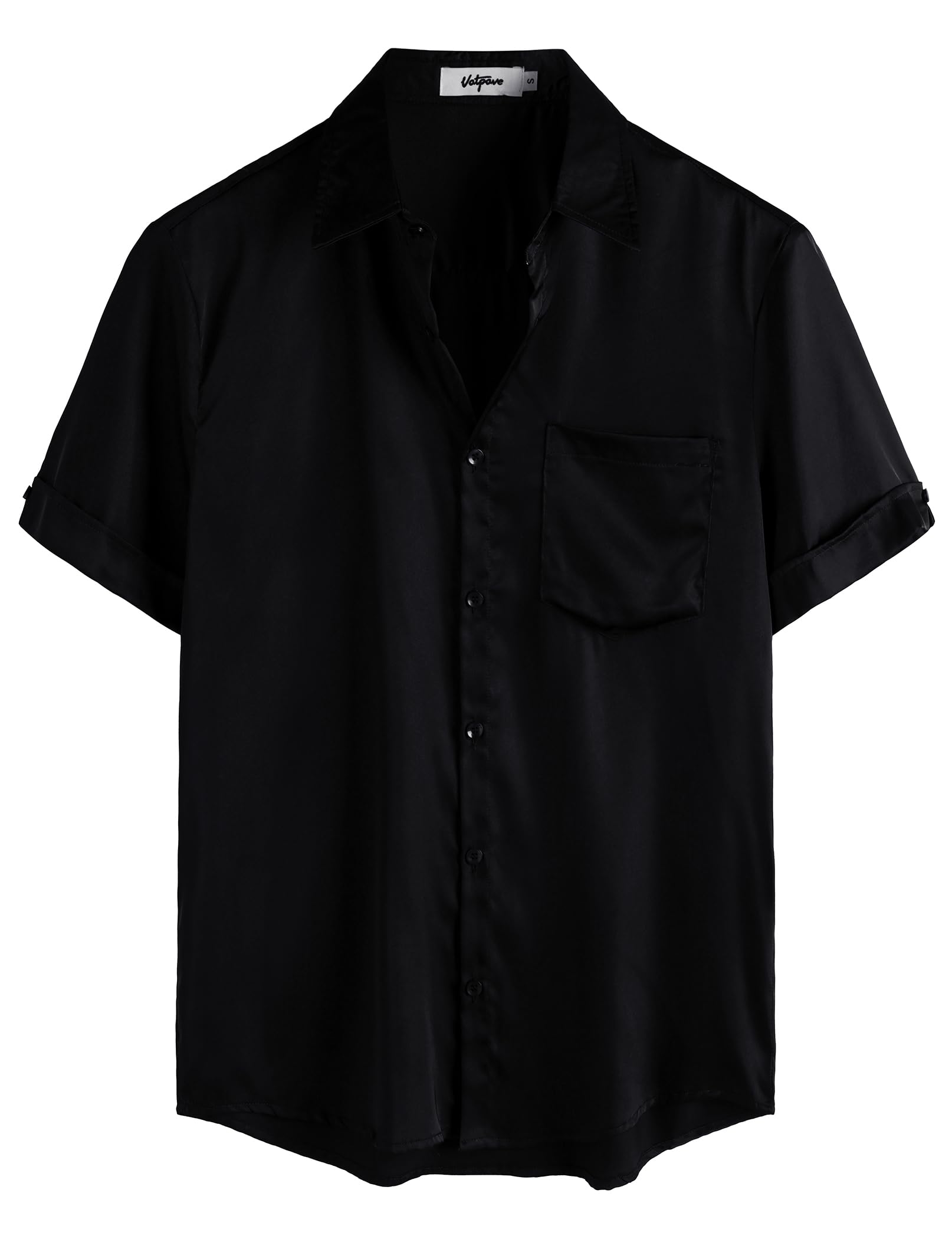 VATPAVE Mens Summer Jacquard Regular Fit Shirts Casual Button Down Short Sleeve Beach Tops with Pocket