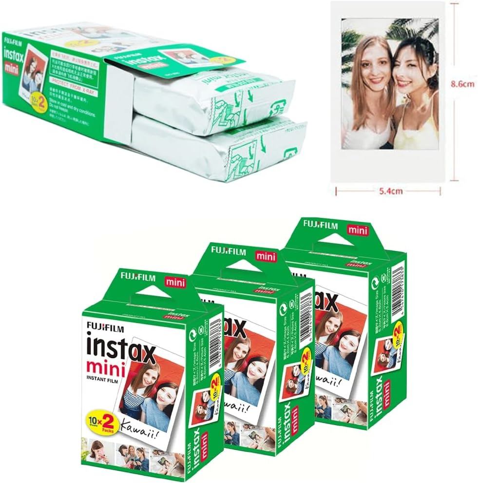 Fujifilm Instax Mini Instant Daylight Film ISO 800, 3 x Twin Packs, (60 Exposures)