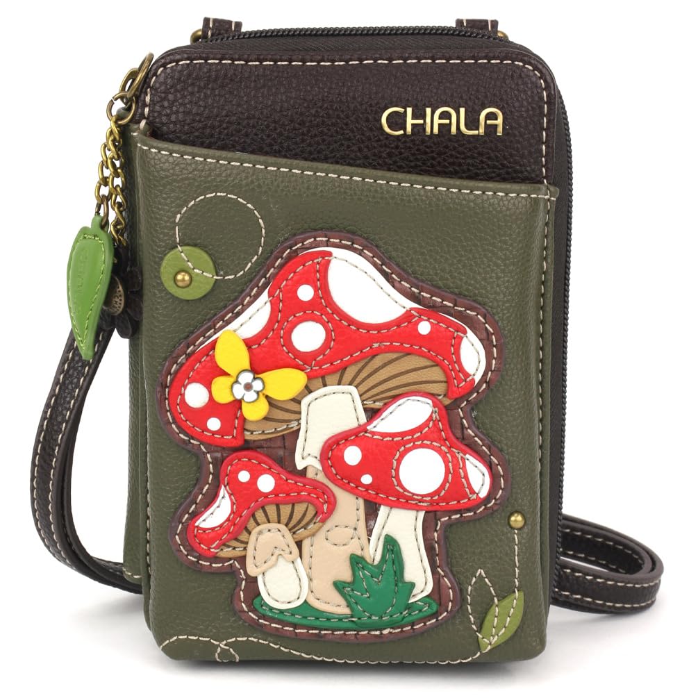 CHALA Wallet Crossbody Cell Phone Purse - Women Faux Leather Multicolor Handbag with Adjustable Strap
