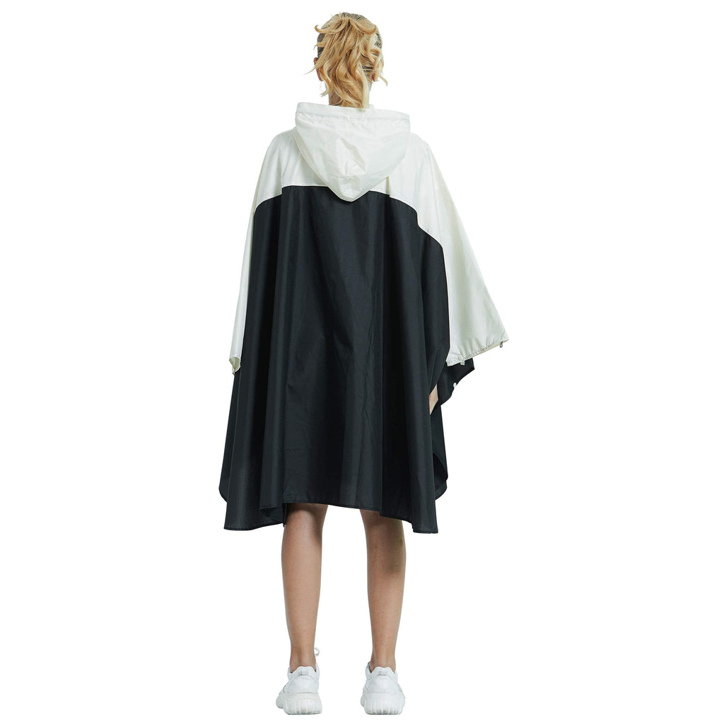 Rain Poncho Jacket Coat Hooded Zipper Style for Women/Men/Adult with Pocket
