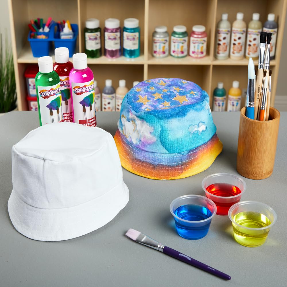 Colorations Paraben-Free Glitter Liquid Watercolor Paint, Set of 8 Vibrant Colors, 8 fl oz, Non-Toxic and Made in The USA