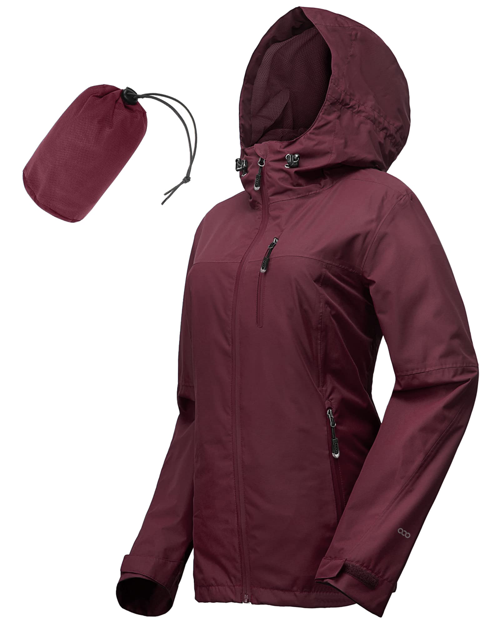 33,000ft Packable Rain Jacket Women Lightweight Waterproof Raincoat with Hood Cycling Bike Jacket Windbreaker