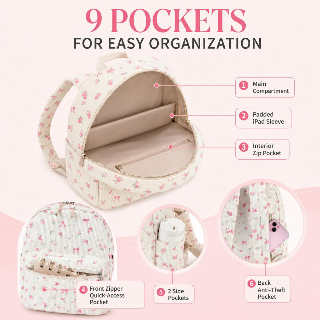 BTOOP Mini Backpack Women Girls Water-resistant Small Backpack Purse Shoulder Bag for Womens Adult Kids School Travel