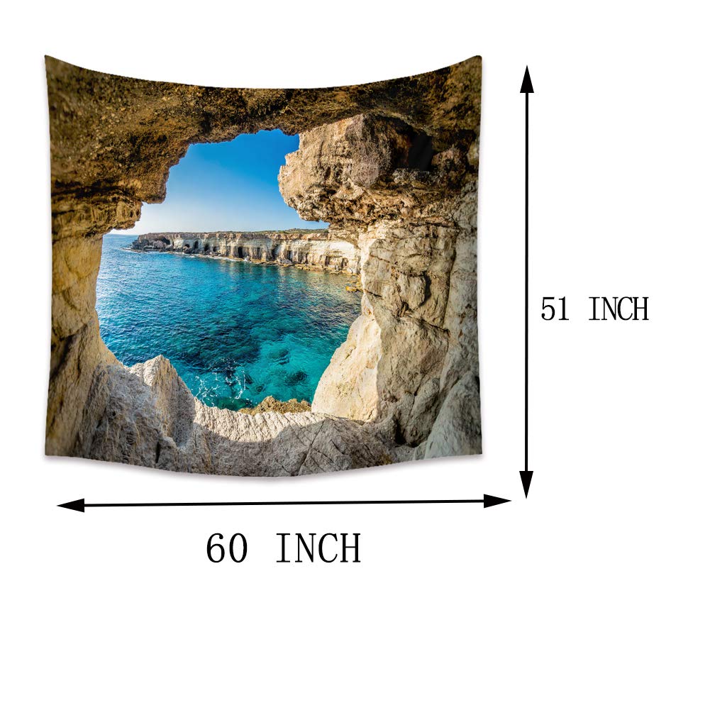 Llamazing Forest Landscape Home Decor - Living Room & Bedroom Magic Tapestry (Sunlight&Creek, 60''L51''W)