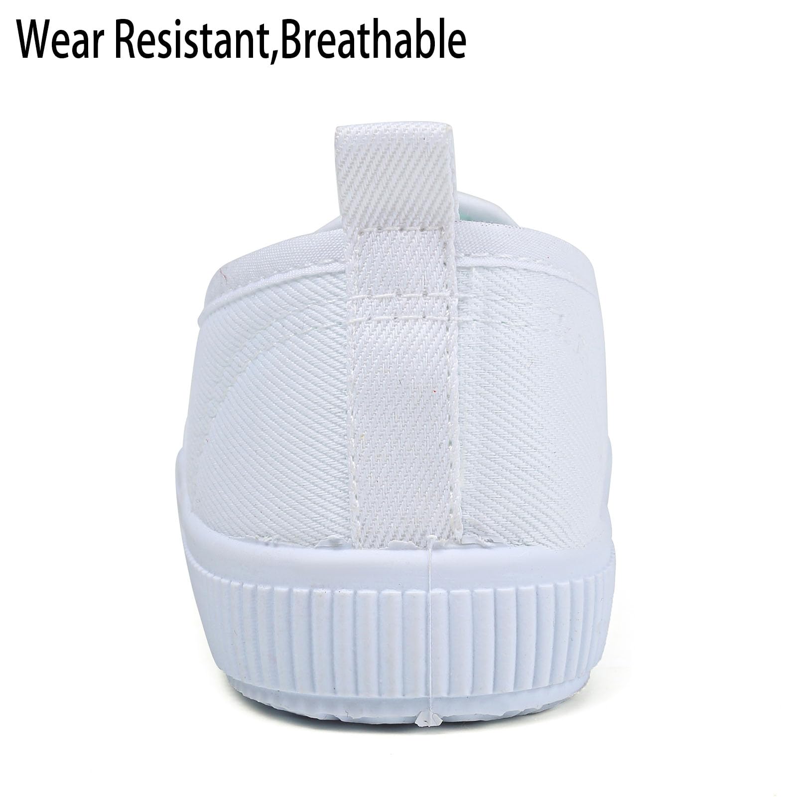Boy's Girl's Kids White Canvas Shoes for Kids Slip-On Lightweight Sneakers Casual Skin-Friendly Walking Running Shoes(Toddler/Little Kids/Big Kids)