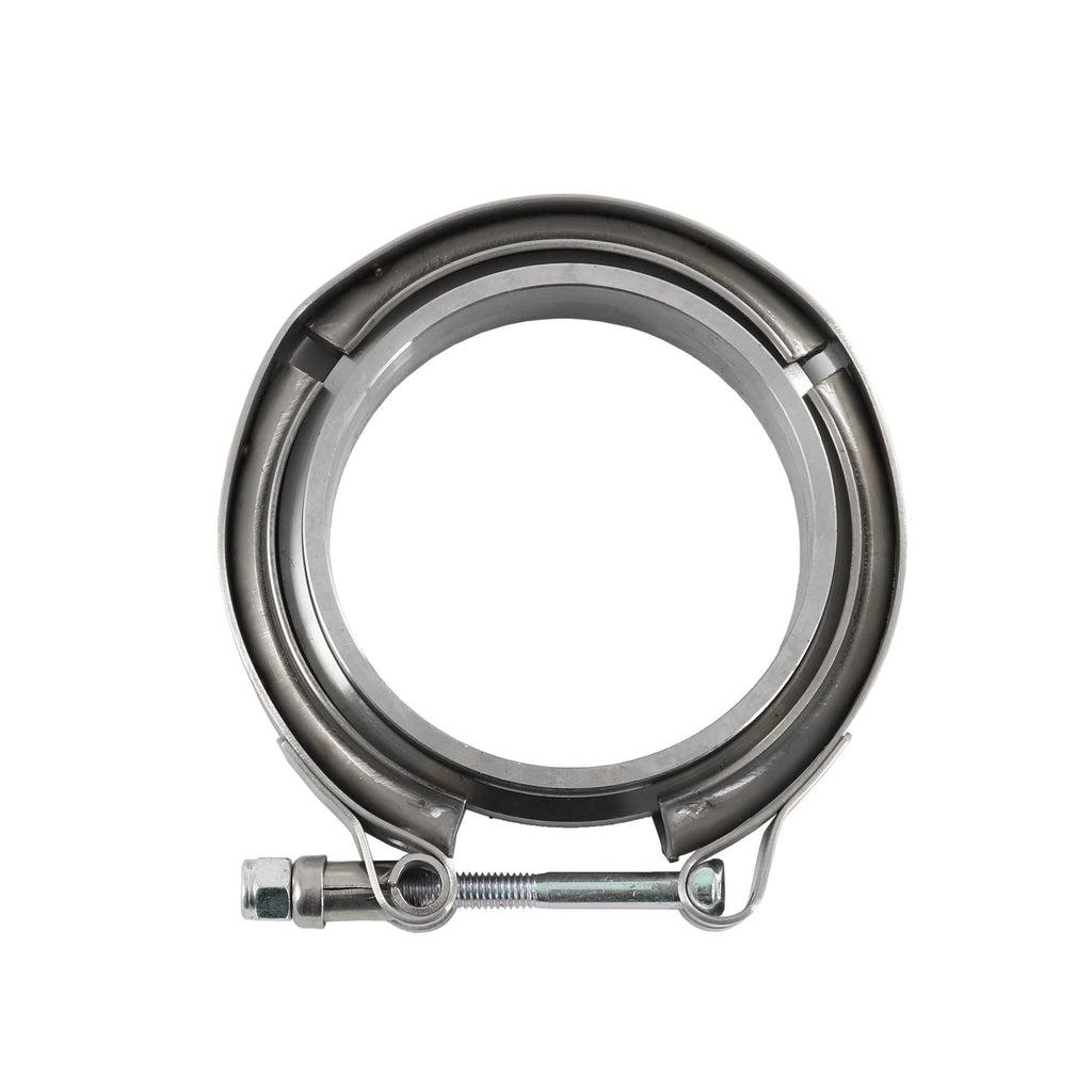 2.25" V-Band Flange Clamp Kit With Ridge Stainless Steel Replacement For Exhaust Downpipe 2.25 Inch