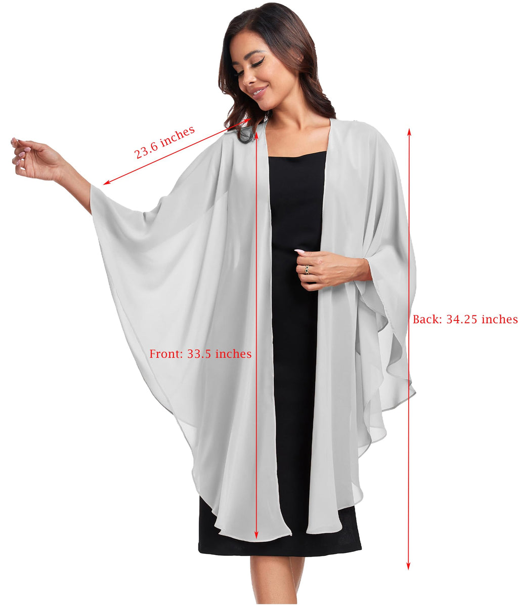 TONGFANTFL Shawls Wraps for Evening Wedding Party Chiffon Scarf Soft Bridal Wraps Wedding Guest Shawl Coverage