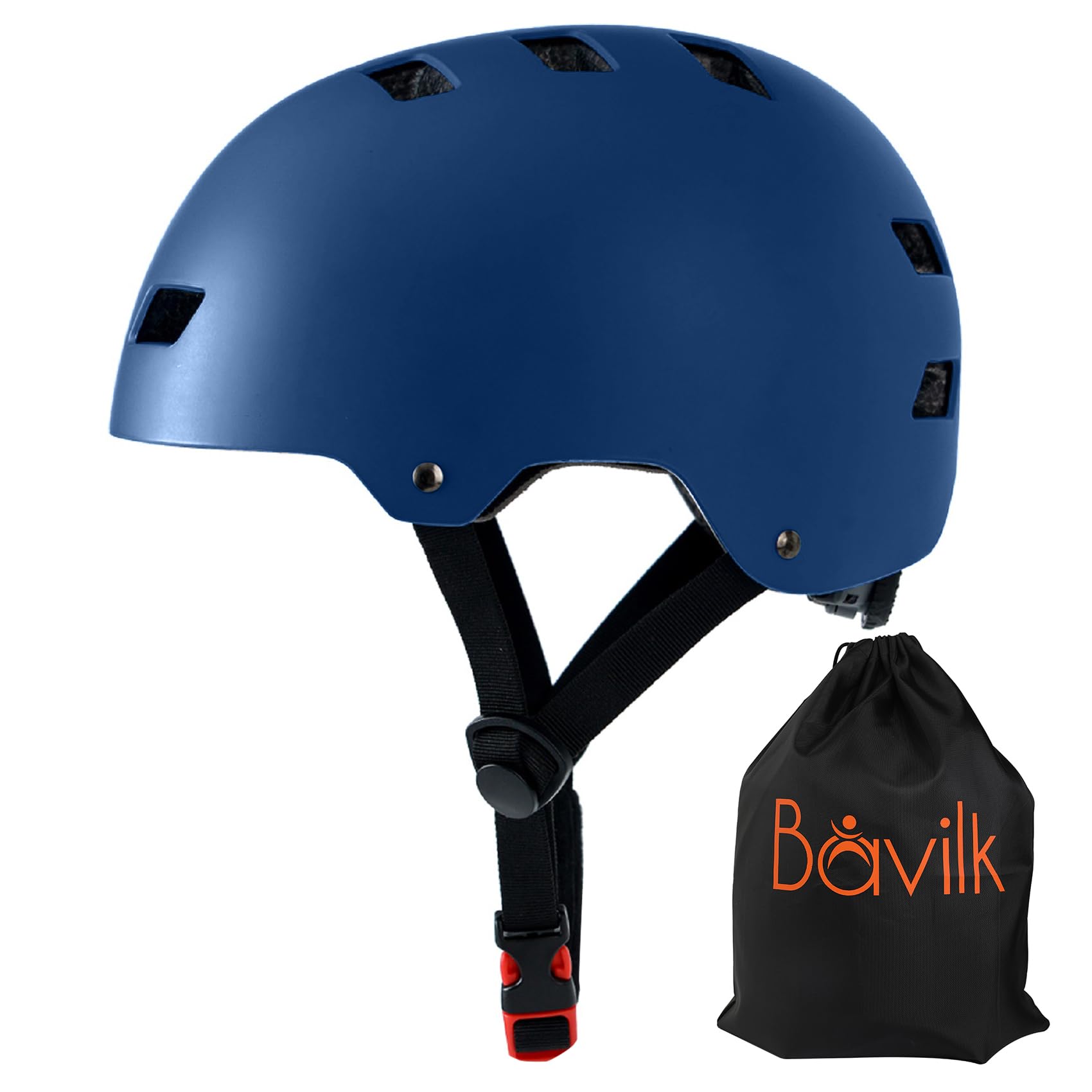 Bike Helmet 3 Sizes for Teenager Kids Youth Adults,Bavilk Skateboard Helmet Adjustable Multi-Sport Bicycle Cycling Scooter Roller Skate Inline Skating Rollerblading for Girls Boys Women Men Teen