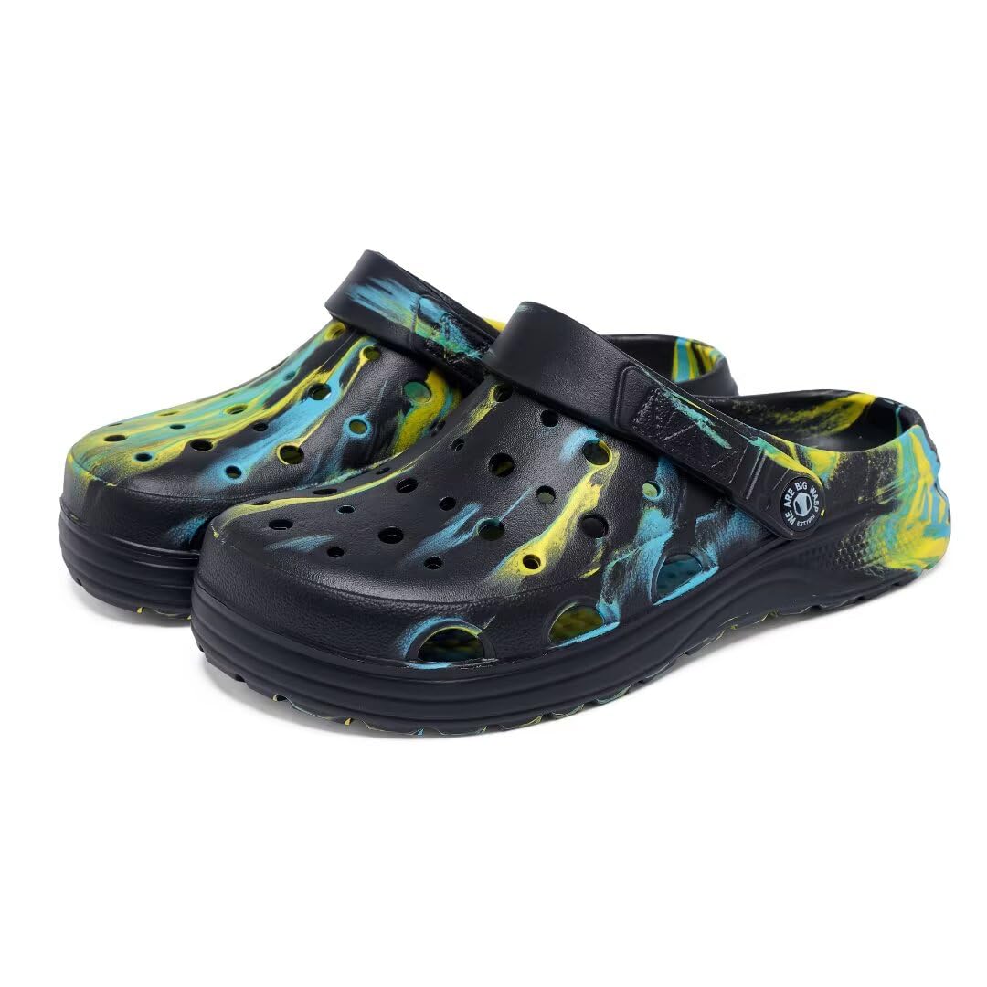 Kids Boys&Girls Black Camouflage Clogs Children's Beach Shoes Classic Marbled Tie Dye Clog Little Kid
