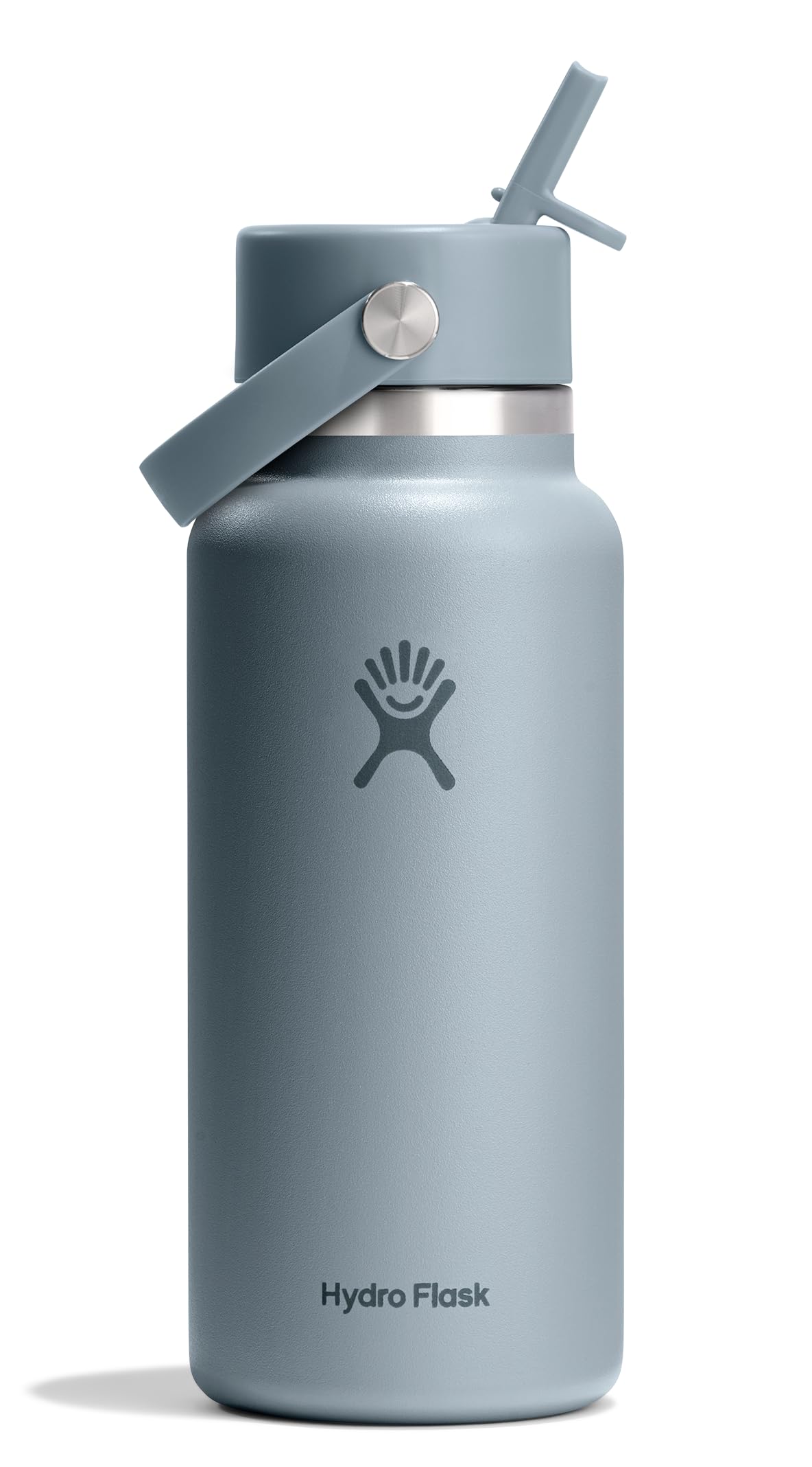 Hydro Flask Water Bottle - Insulated Stainless Steel - Wide Straw Lid, Non Spill, Leakproof in 24 Oz Forest Green Arc
