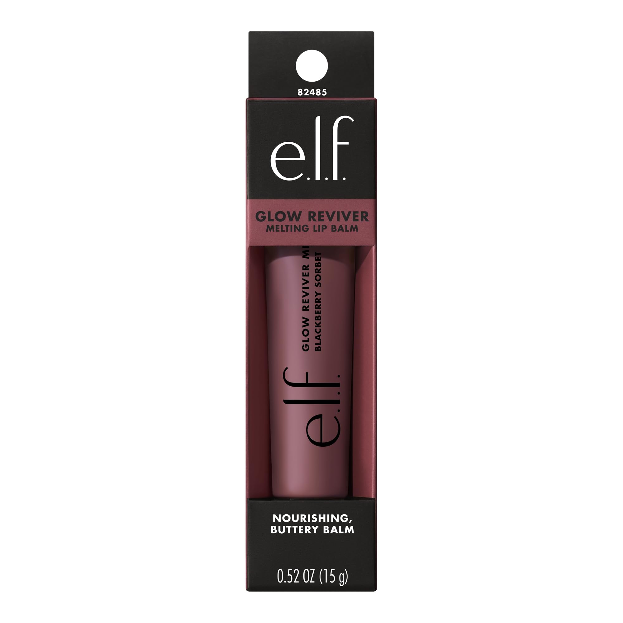 e.l.f. Glow Reviver Melting Lip Balm, Hydrating Tinted Lip Balm For A Glossy Finish & Soft, Supple Lips, Vegan & Cruelty-Free, Blackberry Sorbet