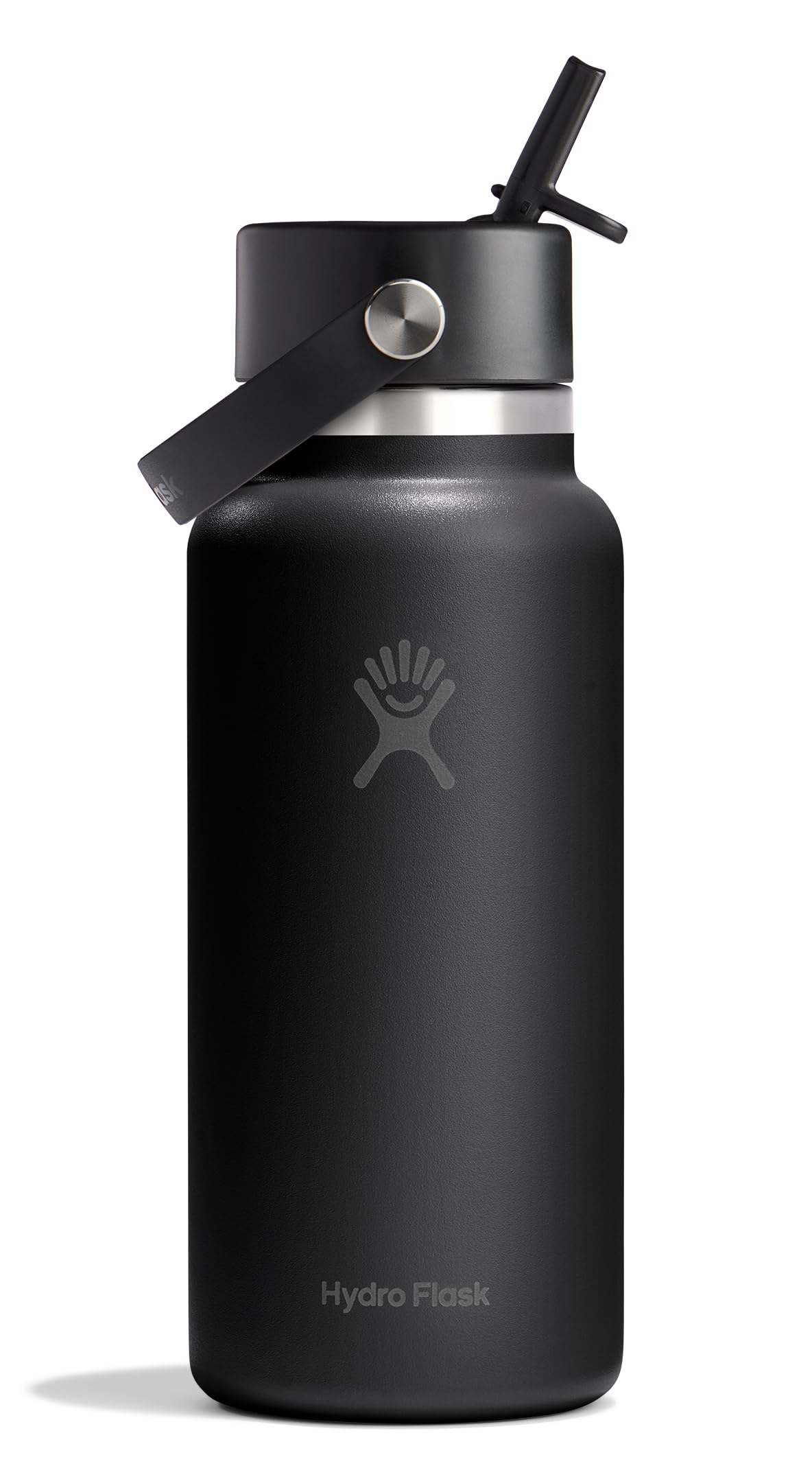 Hydro Flask Water Bottle - Insulated Stainless Steel - Wide Straw Lid, Non Spill, Leakproof in 24 Oz Forest Green Arc
