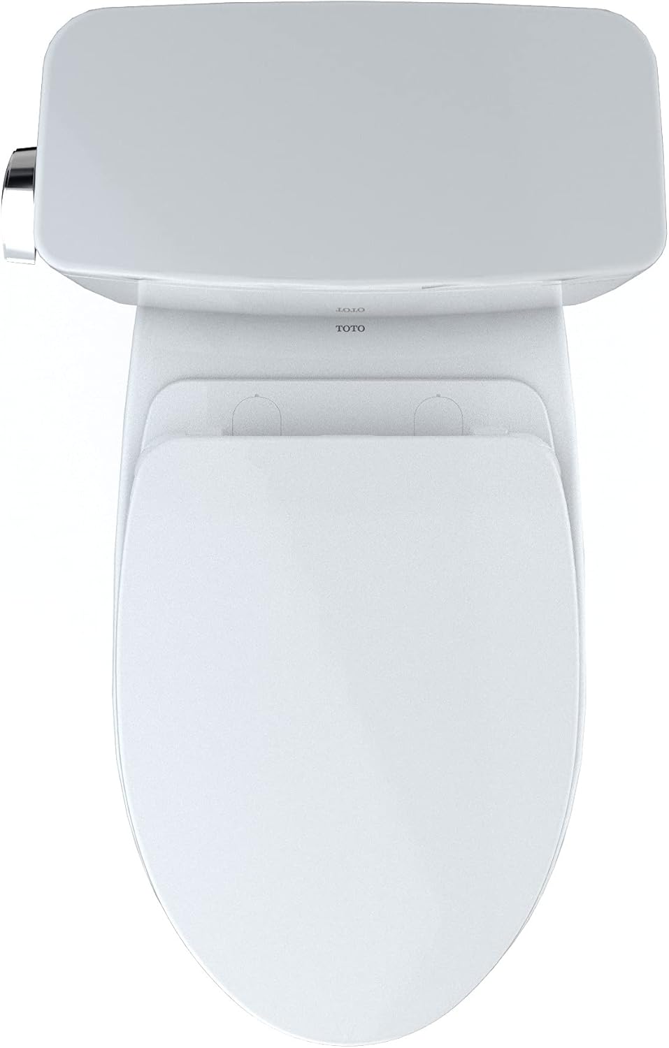 TOTO® Drake® Two-Piece Elongated 1.28 GPF Universal Height TORNADO FLUSH ® Toilet with 10 Inch Rough-In, CEFIONTECT®, and SoftClose® Seat, WASHLET®+ Ready, Cotton White - MS776124CEFG.10#01