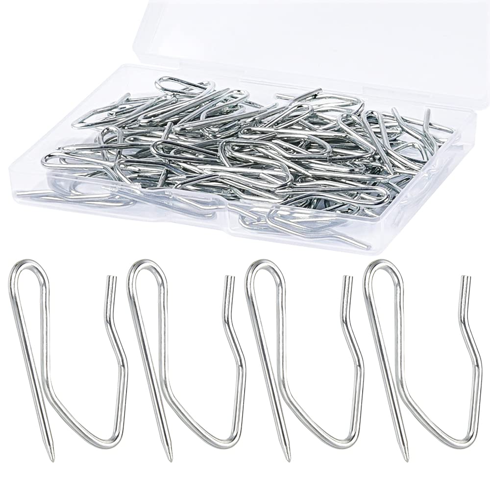 1.2 Inches Curtain Hooks, Sopito 58pcs Metal Drapery Pin and Hook for Door Window Shower Curtain, Bronze