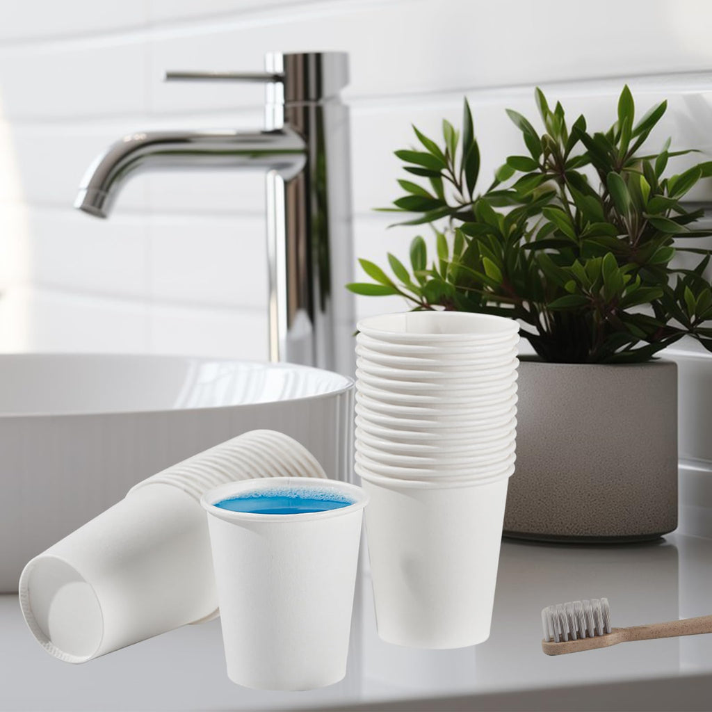 SIUQ 1200 Pack 3 oz Paper Cups, Small Disposable Bathroom Mouthwash Cups, Mini White Paper Espresso Cups 3 Ounce for Parties, Bathroom, Picnics, Travel and Events
