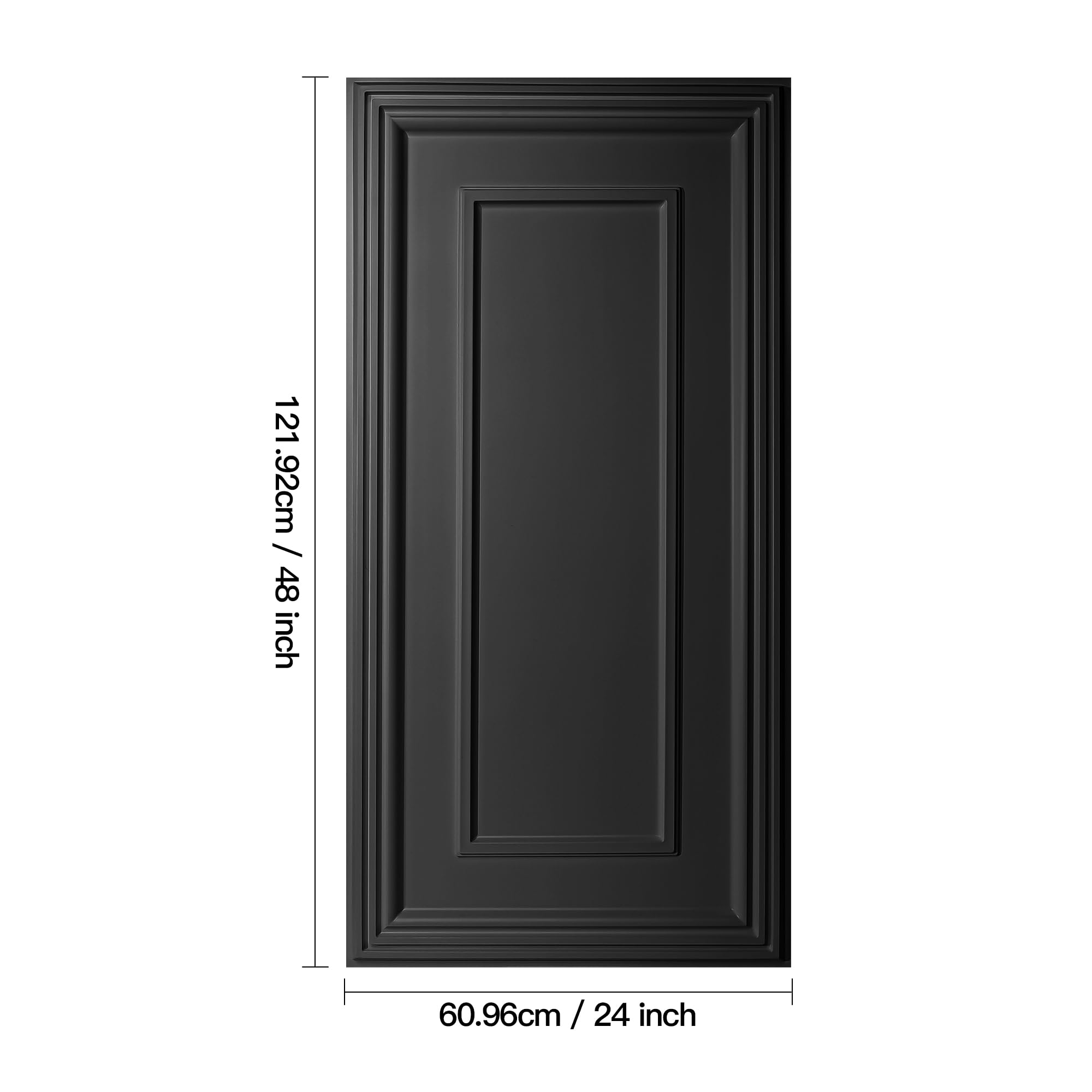 Art3d Drop Ceiling Tiles 24x24in. (12-Pack, 48 Sq.ft), Wainscoting Panels Glue Up 2ft x 2ft for Interior Décor in Living Room, Bedroom & Office, Star Black
