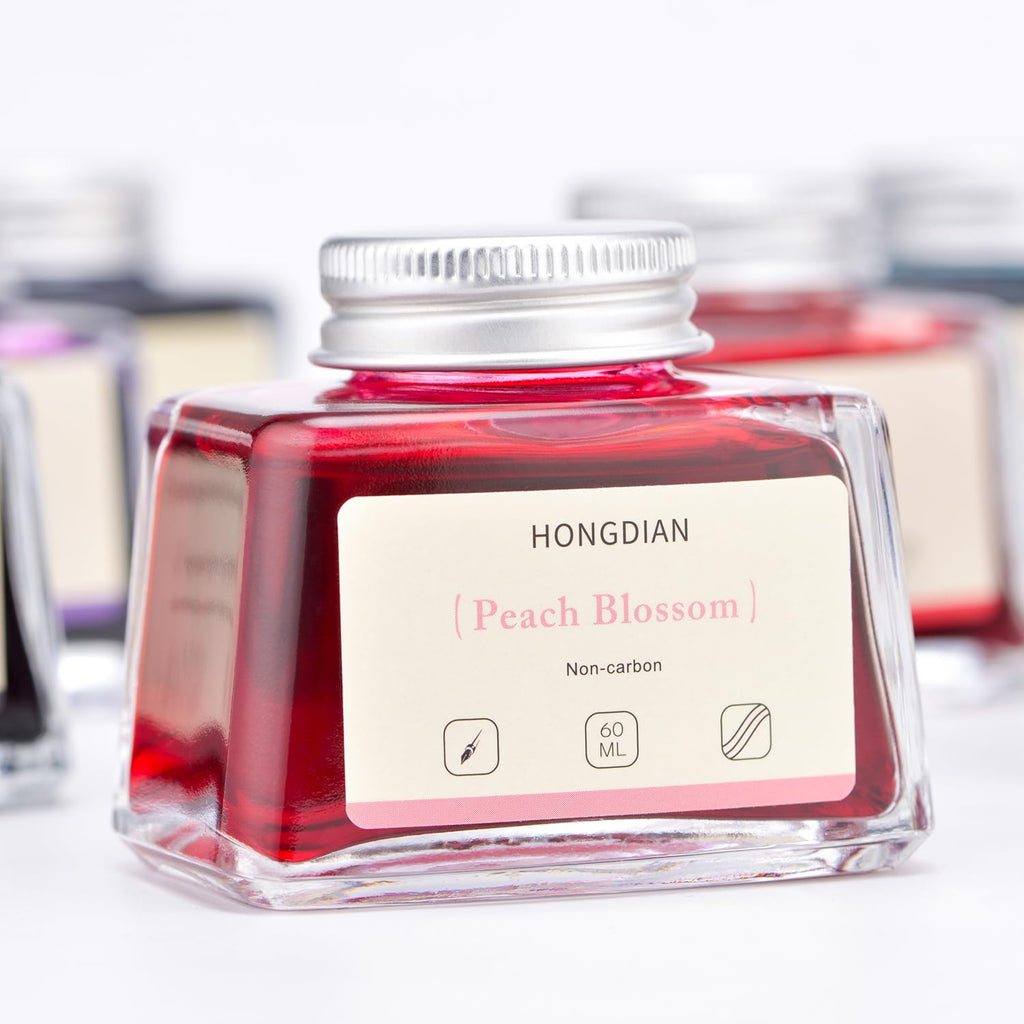 Asvine Hongdian Fountain Pen Bottled Ink Black, 60ml Fountain Pen Bottled Ink, Non Carbon