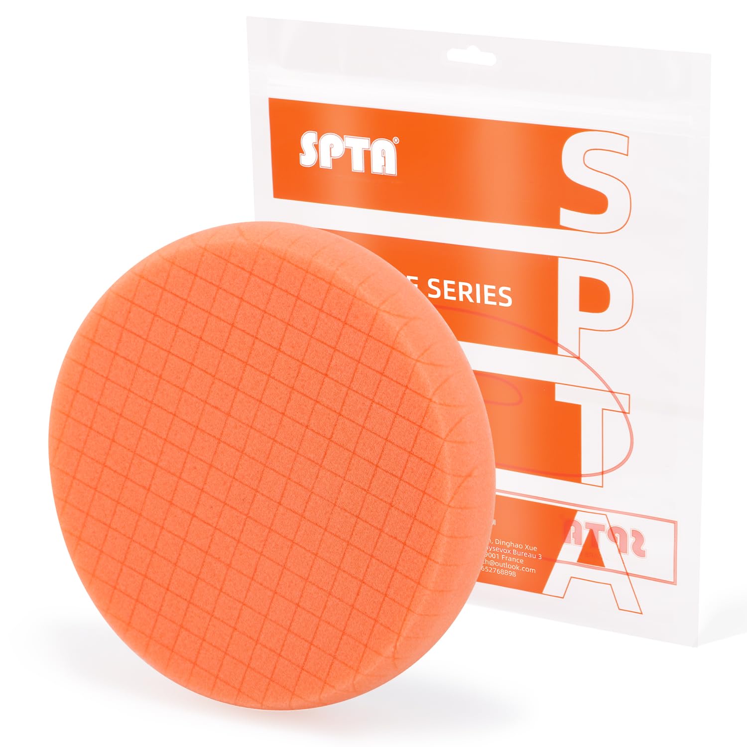 Blue T60 Moderate-Cut Foam Polishing Pads, SPTA 1Pc 3.5 Inch Face for 3 Inch 80mm Backing Plate Compound Buffing Sponge Pads for Car Buffer Polisher Compounding, Polishing and Waxing -FPTSS3G