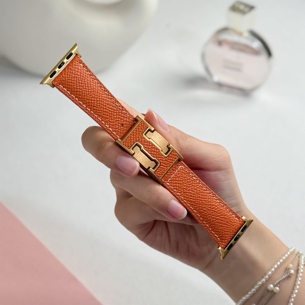Designer Leather Band Compatible with Apple Watch 49mm46mm45mm44mm42mm41mm 40mm38mm for Women,Magnetic Buckle Replacement Strap for iWatch Ultra 3/2 /1 SE 3/2/1 Series 11/10/9/8/7/6/5/4/3/2/1