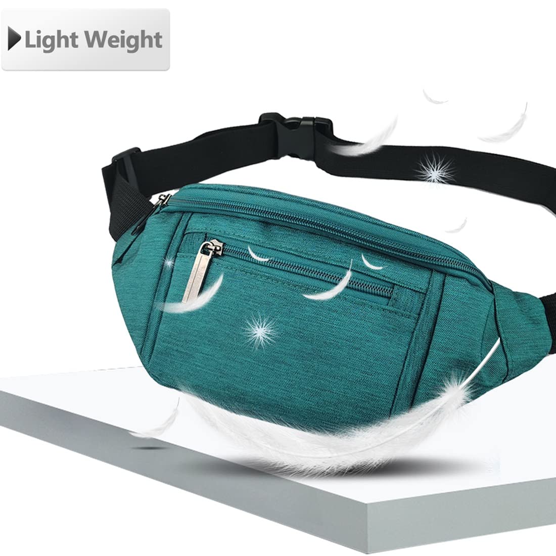 Fanny Pack for Men Women,Crossbody Waist Bag Pack,Belt Bag for Travel Walking Running Hiking Cycling,Easy Carry Any Phone,Wallet (Black)