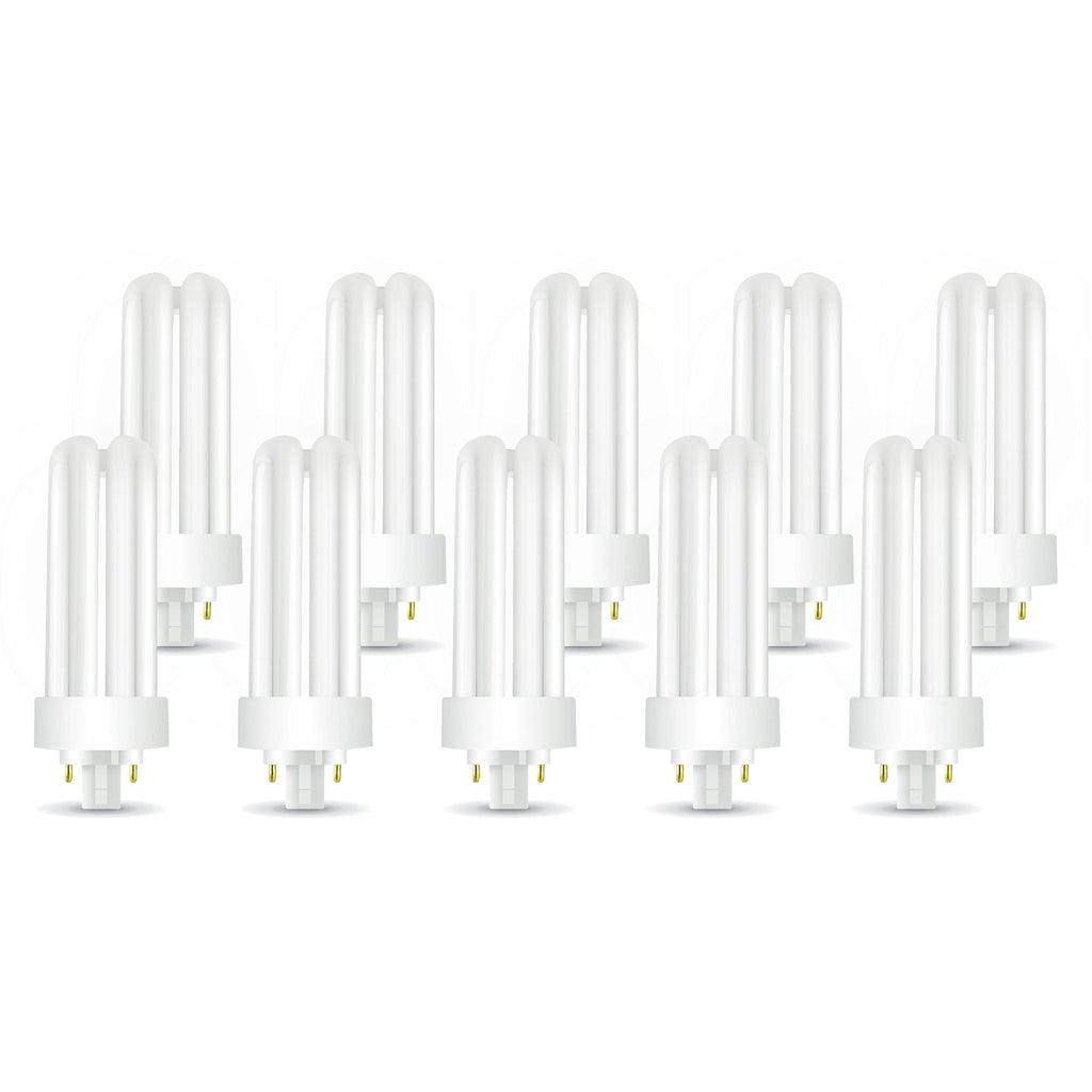 Circle PLT-26W 827 CFL Bulb, 6 Pack – 26 Watt Triple Tube, GX24q-3 4-Pin Base, 2700K Warm White – Replaces Sylvania 20879, Philips 458240, GE 97614 – Electronic Ballast, 120V