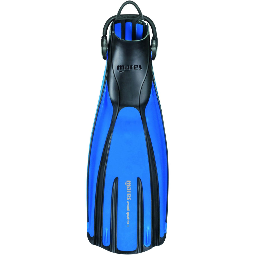 Mares Unisex Adults Avanti Quattro + Diving Fins - Durable Efficient Versatile Open-Heel Scuba Fins with Four-Channel Design & Bungee Strap