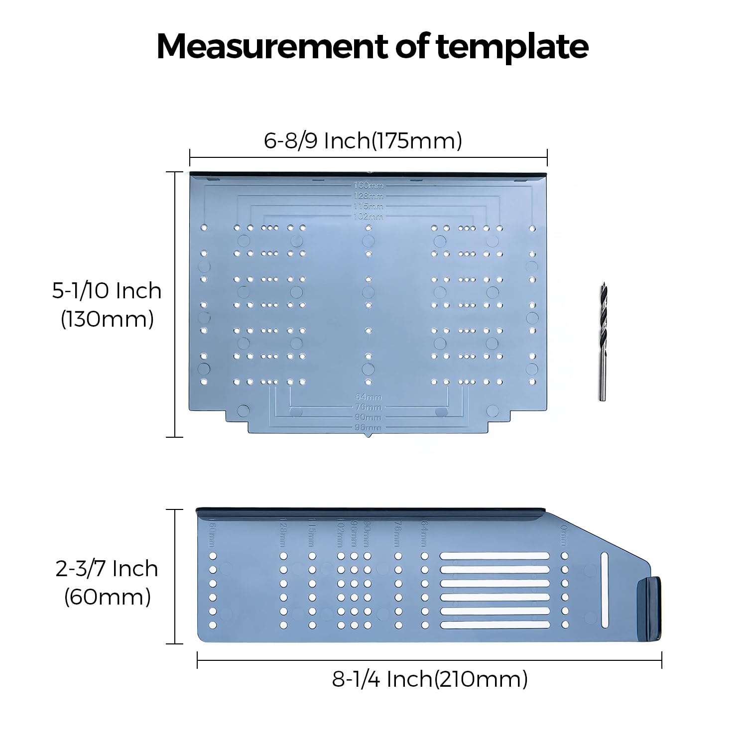 Ravinte Cabinet Door & Drawer Hardware Installation Template Kit Include Drill Bit Mounting Template for Cabinet Knob, Cabinet Pulls