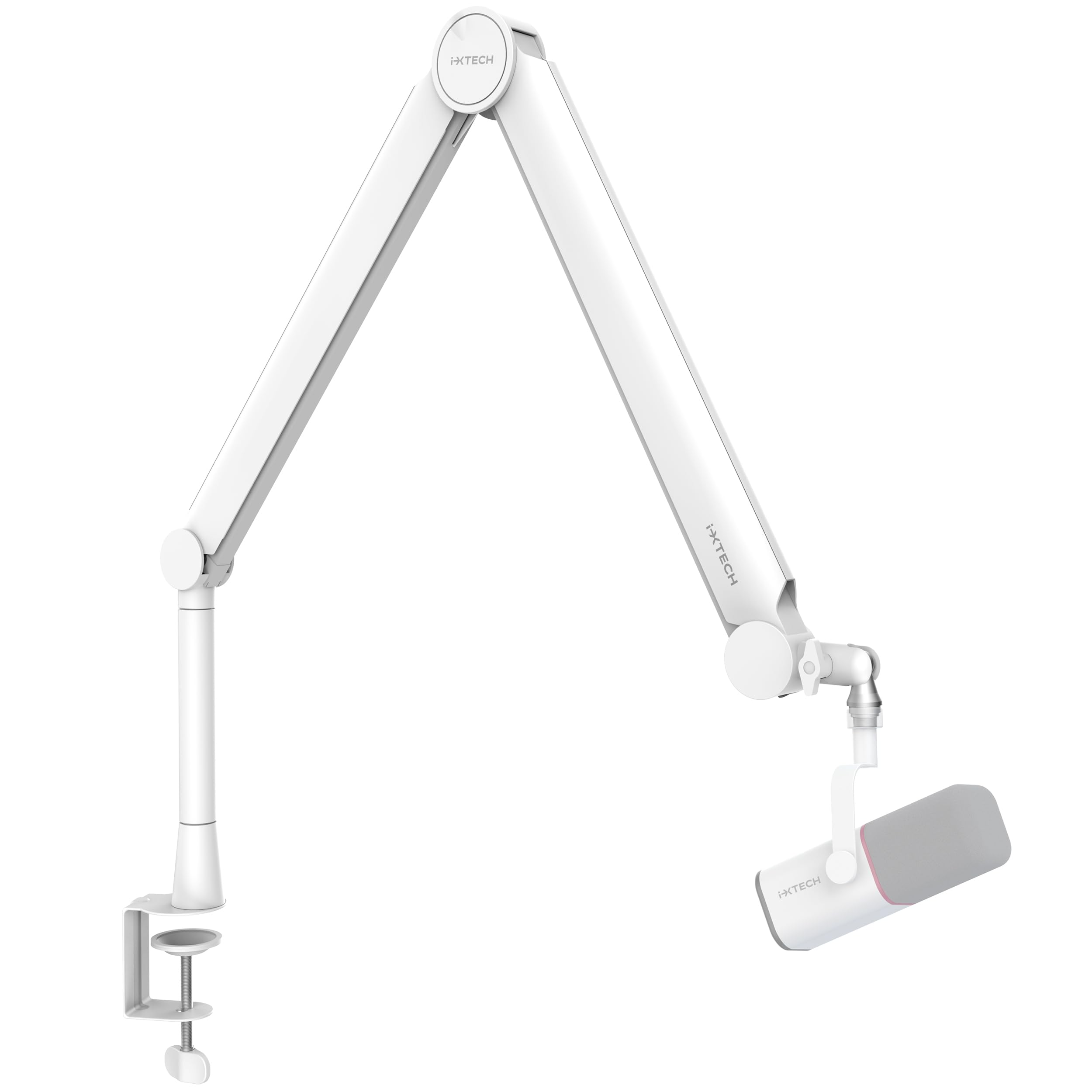 IXTECH Premium Microphone Boom Arm with Desk Mount, 360° Rotatable, Fully Adjustable, for Podcast, Video, Gaming, Radio, Studio, Recording, Sturdy and Universal VALIANT Model