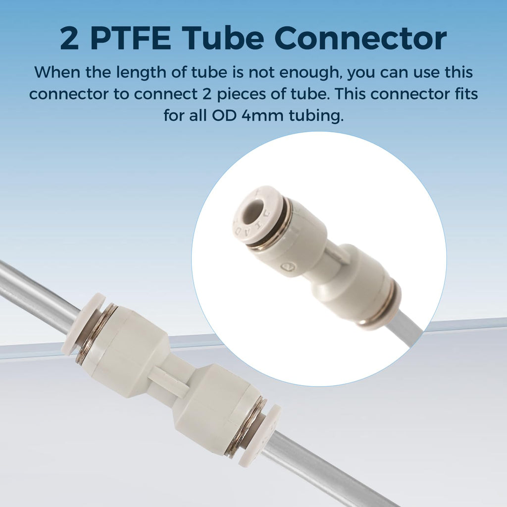 Capricorn Bowden PTFE Tubing 1M XS Series 1.75MM Filament with 2X PC4-M6 & 2X PC4-M10 Pneumatic Fittings & Tube Cutter for Creality Ender 3 V2/ Ender 3/ Ender 3 Pro/Ender 5/ CR-10/10S 3D Printer
