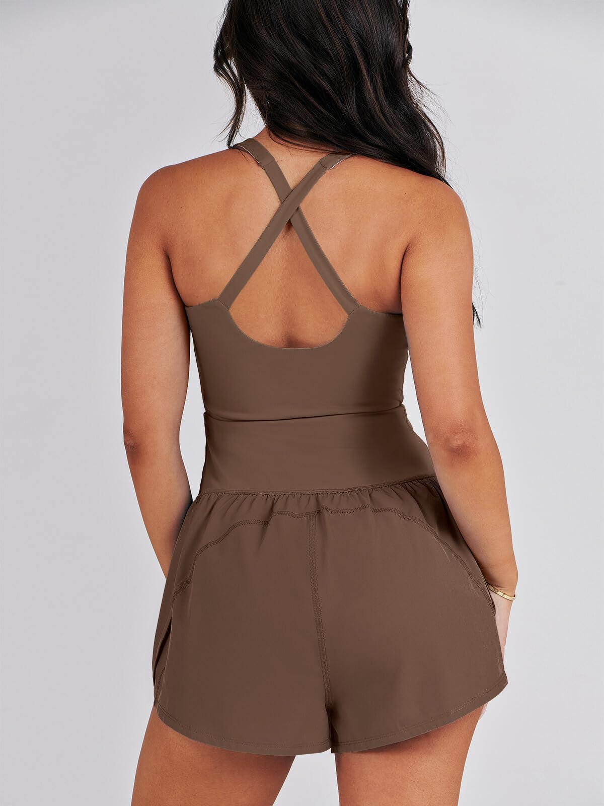 Caracilia Women's Workout Athletic Romper Summer Sets Short Jumpsuits Onesie Running Outfits Exercise Gym 2026 Trendy Clothes