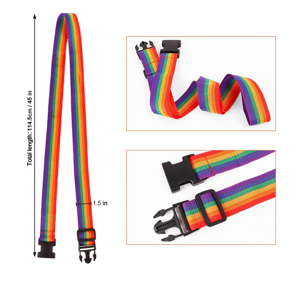 Luggage Straps for Suitcases TSA Approved, Travel Accessories to Connect Two Suitcase, Add Bag Luggage Straps for Carry On Your 3 Luggages Adjustable Buckle Belt, 2Pack Black