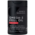 Sports Research Krill Oil Supplement with EPA & DHA Omega 3, Phospholipids & Astaxanthin from Antarctic Krill - Highest Concentration of Krill Oil for Men & Women - 1000mg, 30 Softgel Capsules