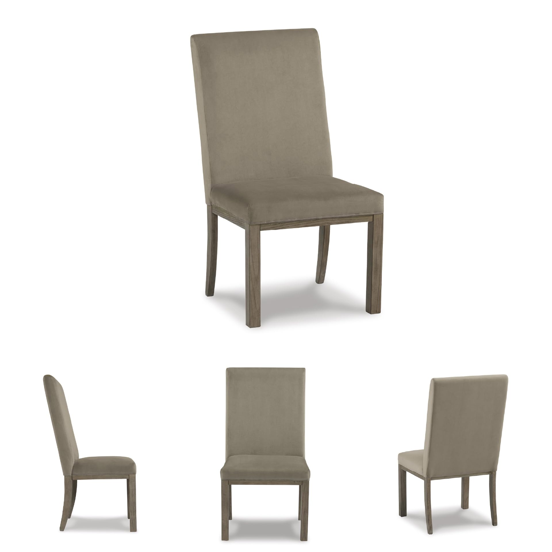 Signature Design by Ashley Chalanna Solid Wood Frame Dining Chair, Set of 2, White
