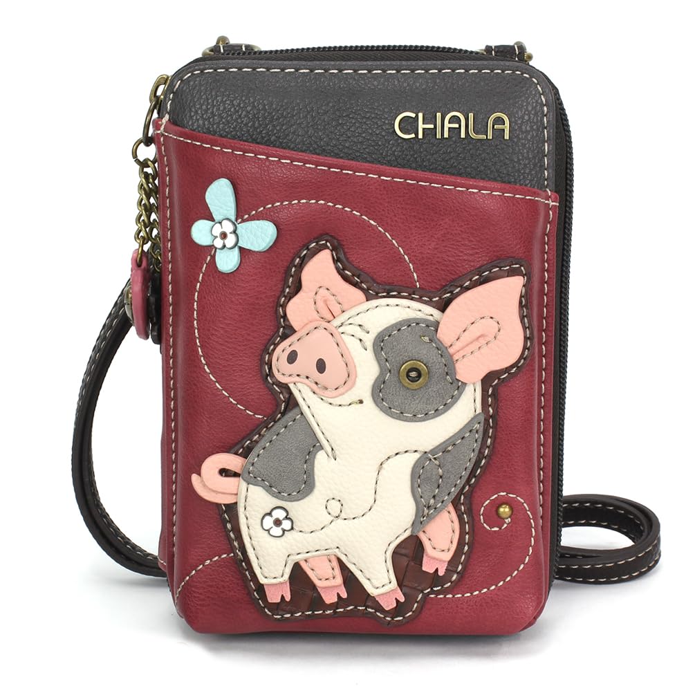CHALA Wallet Crossbody Cell Phone Purse - Women Faux Leather Multicolor Handbag with Adjustable Strap