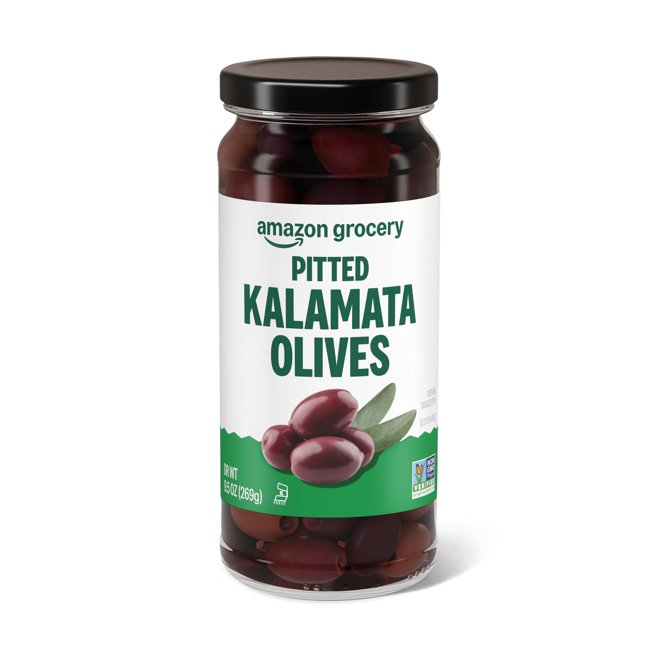 Amazon Grocery, Pitted Ripe Olives, Large, 6 Oz