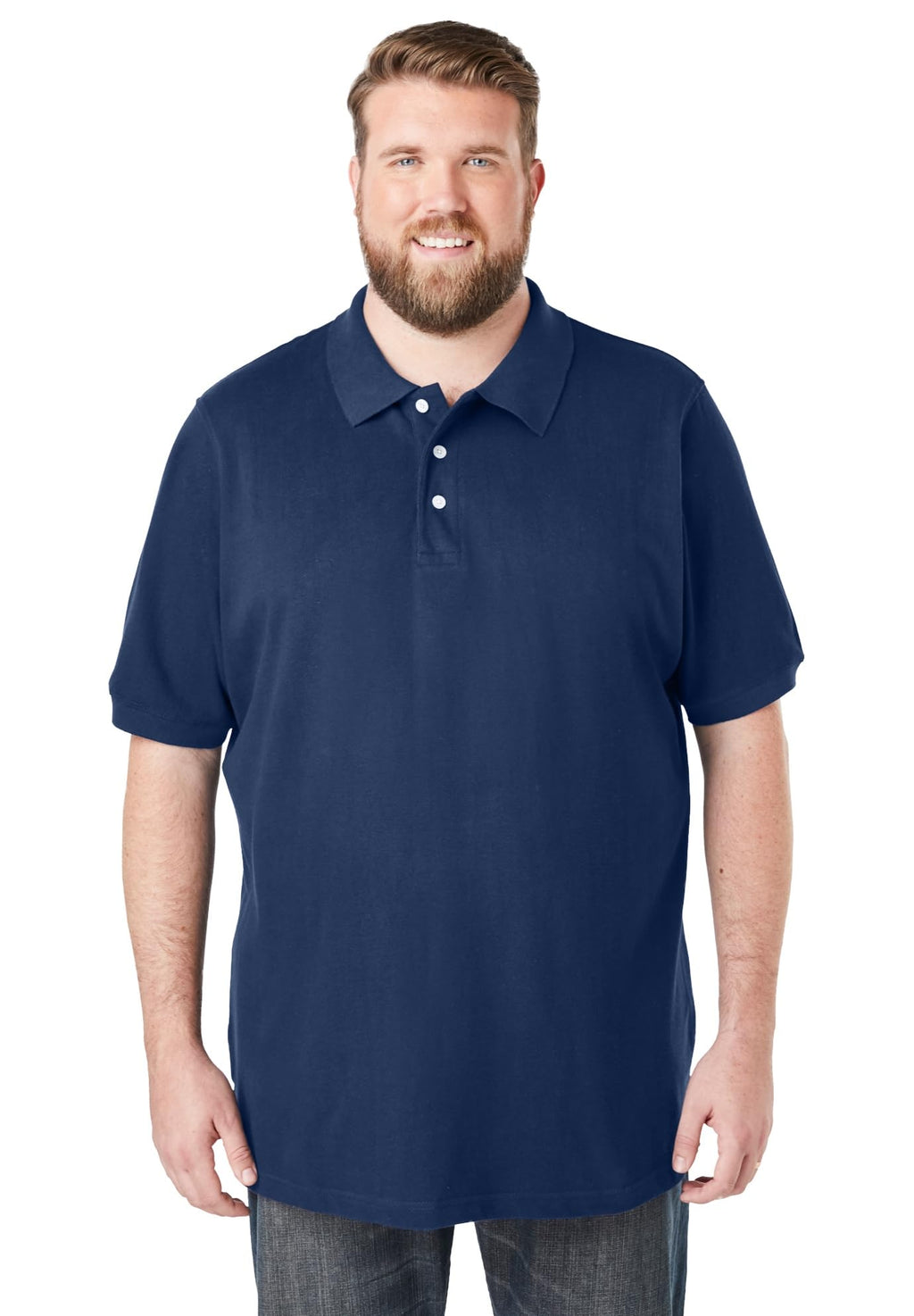 KingSize Men's Big & Tall Shrink-Less Classic Cotton Polo Shirt