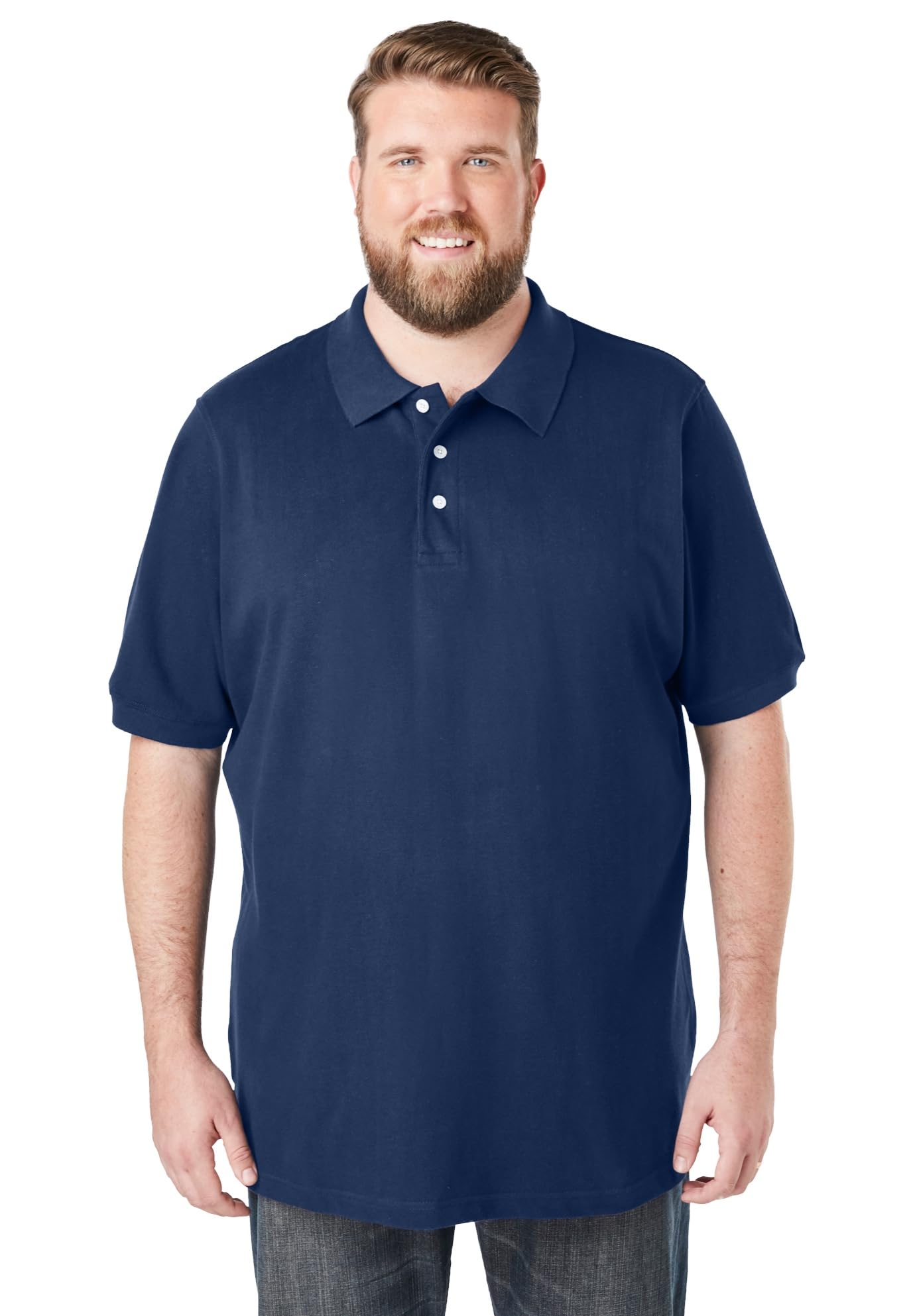 KingSize Men's Big & Tall Shrink-Less Classic Cotton Polo Shirt