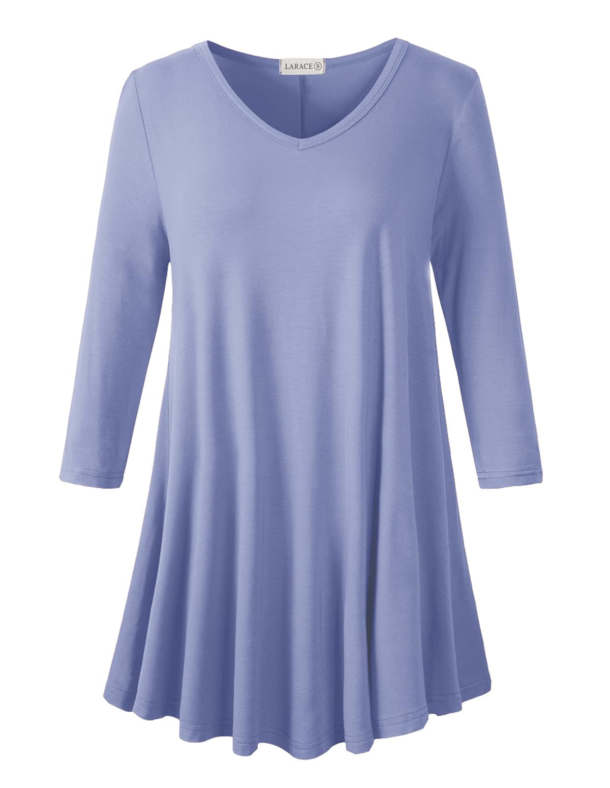 LARACE Plus Size Tops for Women 3/4 Sleeve Shirts V Neck Tunic Tops Blouses