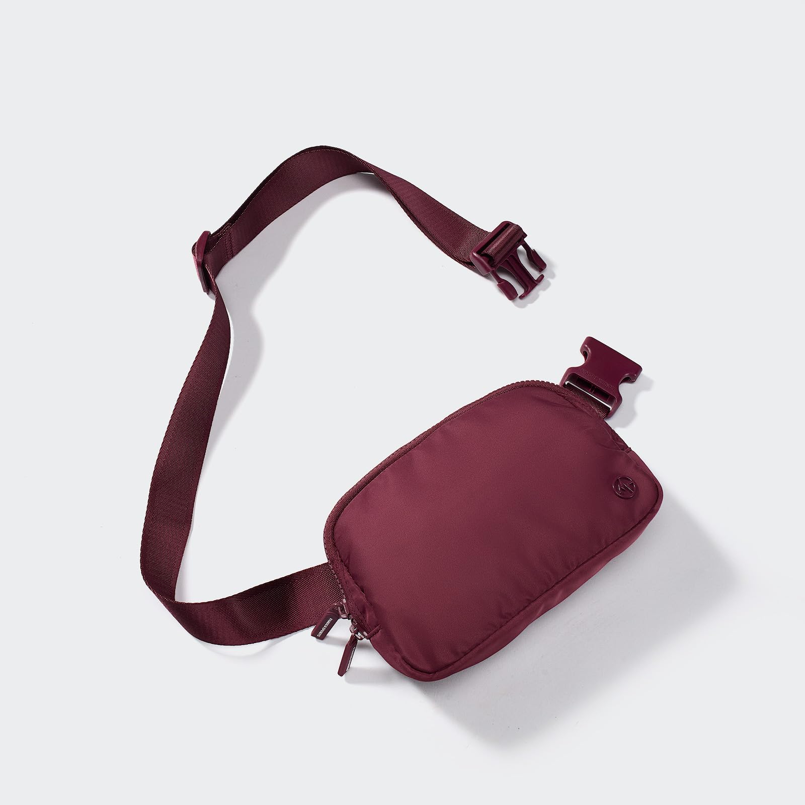 Pander Two Way Zipper Fanny Pack Nylon Everywhere Belt Bag for Women, Water Repellent Waist Packs, Crossbody Bags with Adjustable Strap (Black).