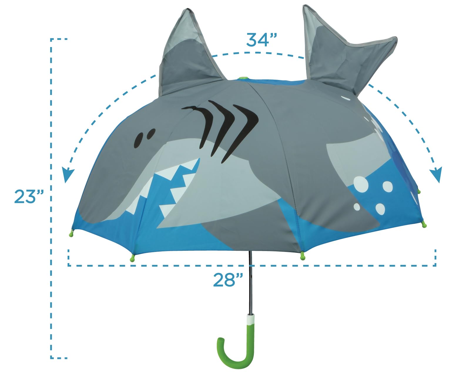 Stephen Joseph, 3D Pop Up Kids Umbrella, Cute Animals & Toddler Rain Umbrella Lightweight Easy Grip Handle for Boys Girls Ages 3-8
